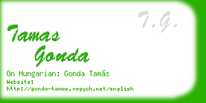 tamas gonda business card